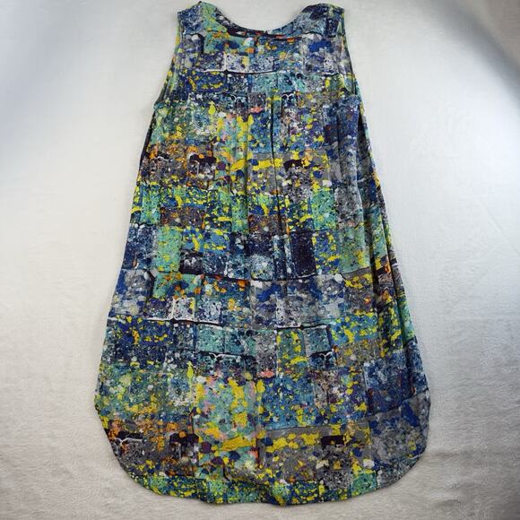 Jams World L Large Dress Bluestone Shirt Dress Sleeveless Knee Length V-Neck - Picture 10 of 11